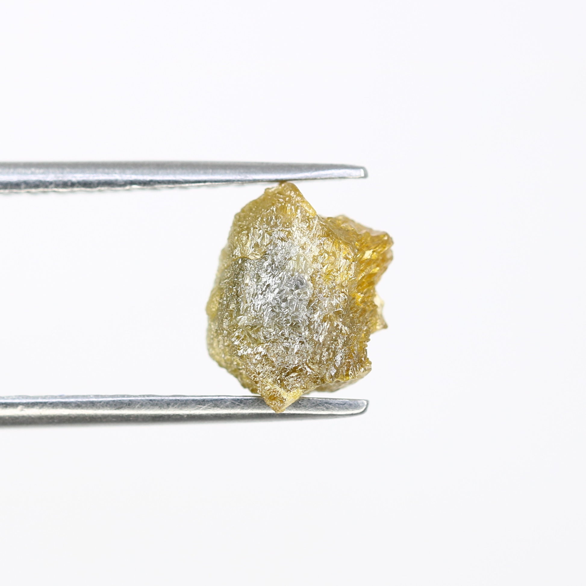 1.95 CT Raw Greenish Rough Uncut Irregular Shape Diamond For Wedding Ring - JayKrishna Diamond