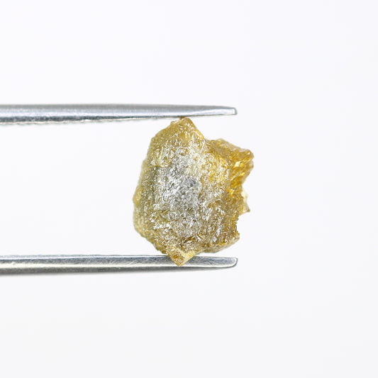 1.95 CT Raw Greenish Rough Uncut Irregular Shape Diamond For Wedding Ring - JayKrishna Diamond