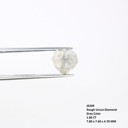 1.86 CT Raw Uncut Grey Rough Irregular Shape Diamond For Engagement Ring - JayKrishna Diamond