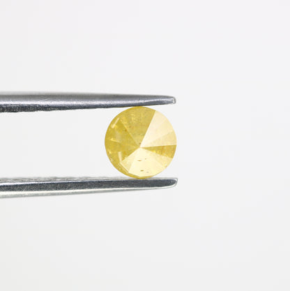 0.58 CT Round Natural Brilliant Cut Yellow Diamond – Radiant Loose Gem for Custom Engagement Rings - JayKrishna Diamond