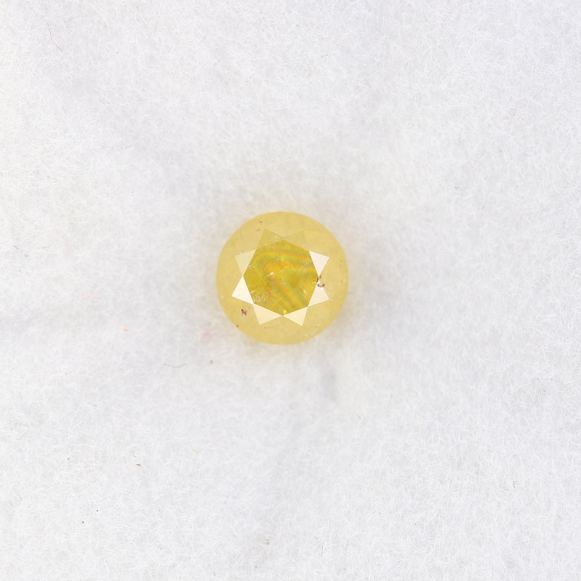 0.58 CT Round Natural Brilliant Cut Yellow Diamond – Radiant Loose Gem for Custom Engagement Rings - JayKrishna Diamond