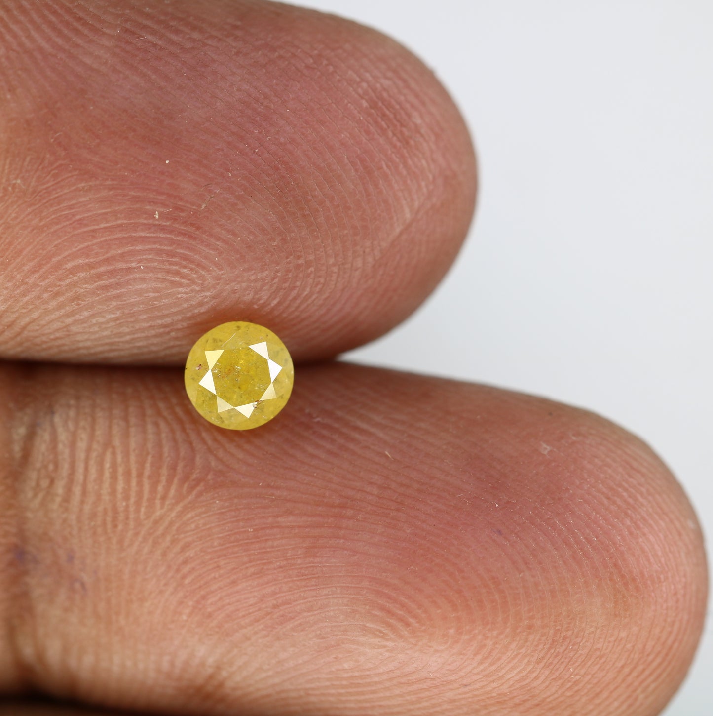 0.58 CT Round Natural Brilliant Cut Yellow Diamond – Radiant Loose Gem for Custom Engagement Rings - JayKrishna Diamond