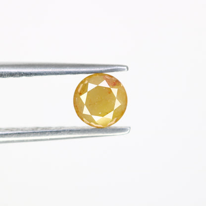0.55 CT Brilliant Cut Round Yellow Natural Diamond For Engagement Ring - JayKrishna Diamond