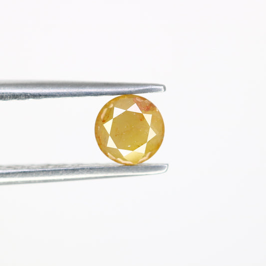 0.55 CT Brilliant Cut Round Yellow Natural Diamond For Engagement Ring - JayKrishna Diamond