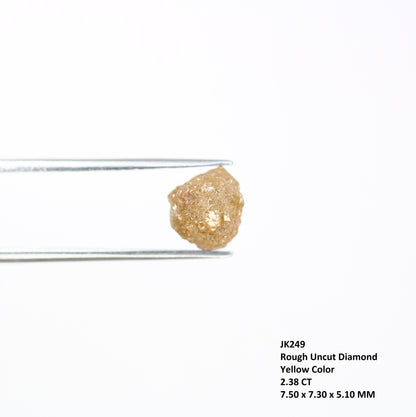 2.38 CT Raw Rough Yellow Irregular Shape Diamond For Statement Ring - JayKrishna Diamond