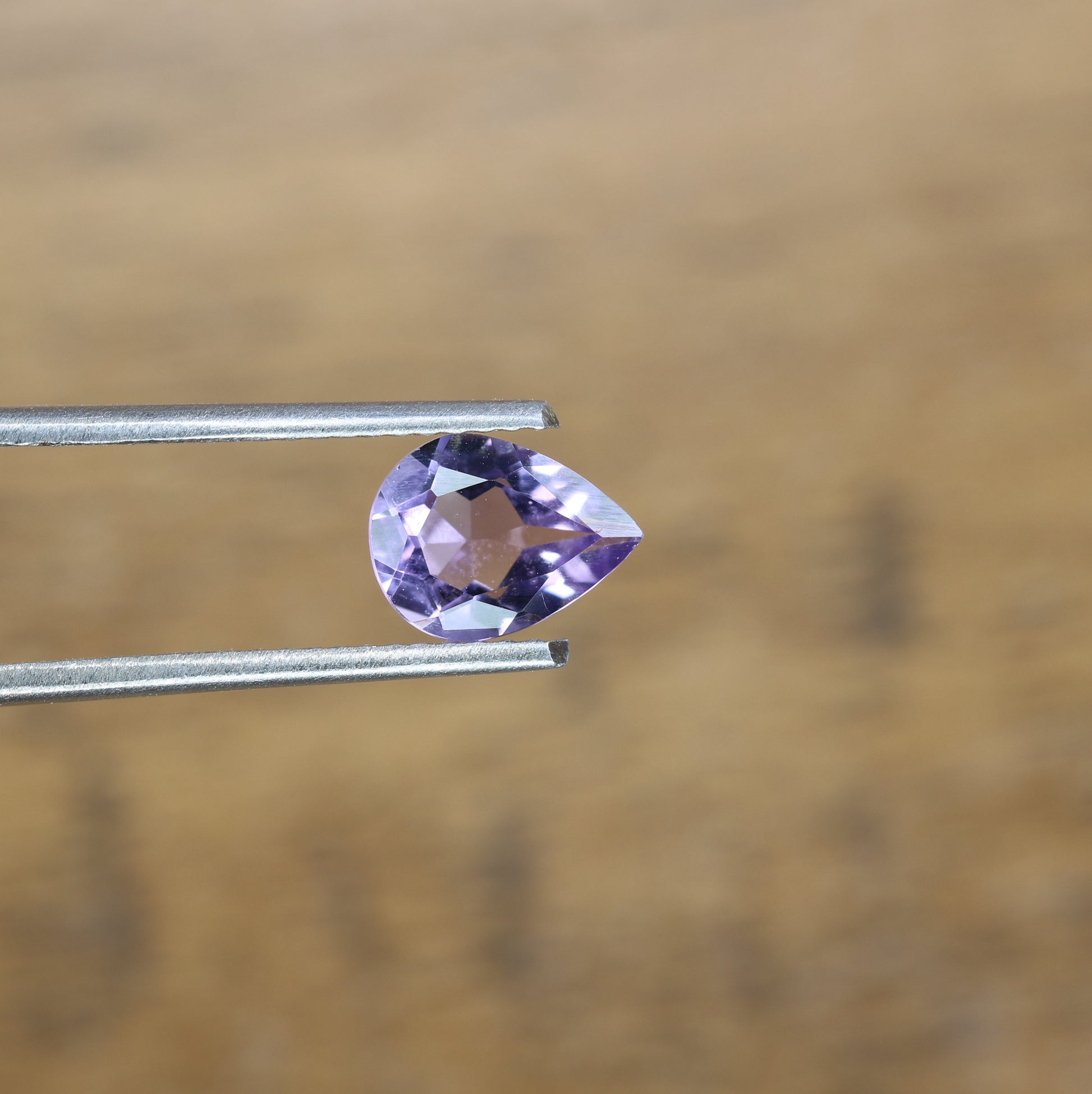 0.90 CT Unique Purple Amethyst Pear Shape Gemstone For Proposal Ring - JayKrishna Diamond
