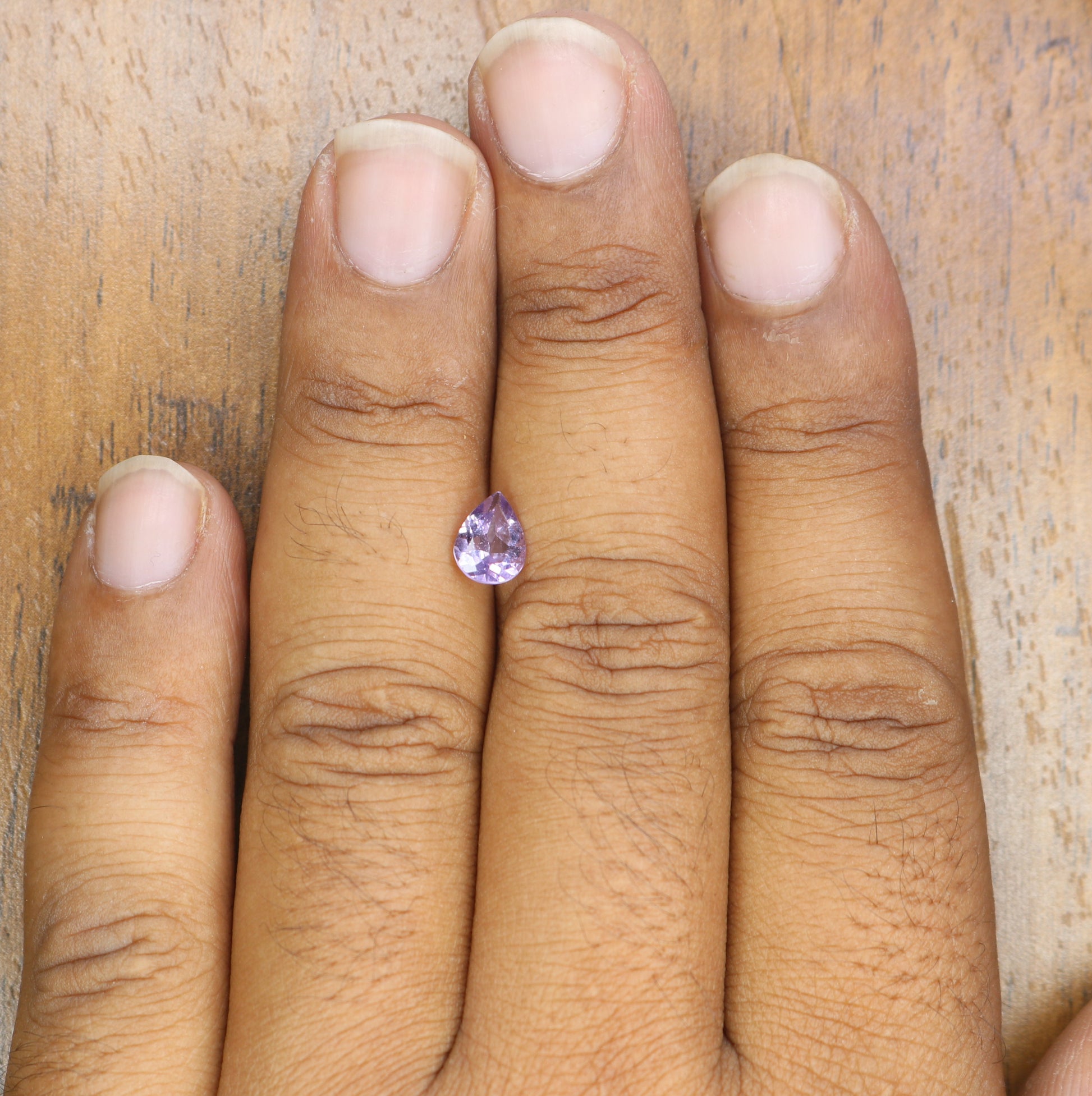 0.90 CT Unique Purple Amethyst Pear Shape Gemstone For Proposal Ring - JayKrishna Diamond