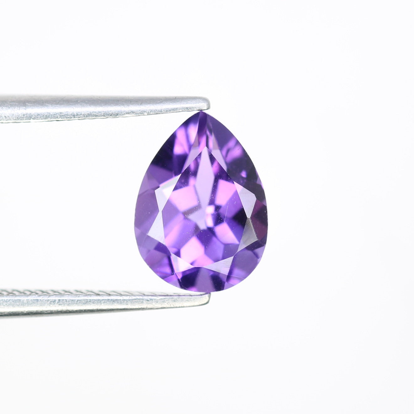 1.17 CT Amethyst Gemstone Pear Shape Purple Gemstone For Engagement Ring - JayKrishna Diamond