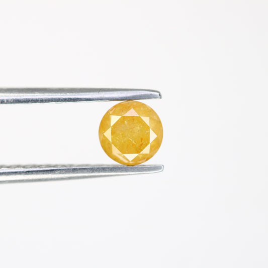 0.50 CT 4.50 x 3.50 MM Yellow Loose Round Brilliant Cut Natural Diamond For Engagement Ring - JayKrishna Diamond