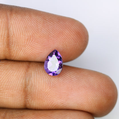1.17 CT Amethyst Gemstone Pear Shape Purple Gemstone For Engagement Ring - JayKrishna Diamond