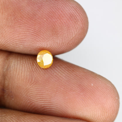 0.50 CT 4.50 x 3.50 MM Yellow Loose Round Brilliant Cut Natural Diamond For Engagement Ring - JayKrishna Diamond