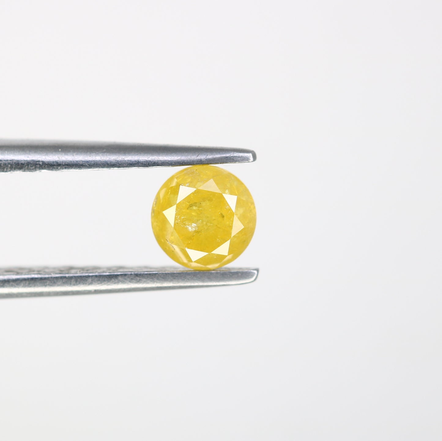 0.47 CT Round Brilliant Cut Natural Yellow Loose Diamond For Engagement Ring - JayKrishna Diamond