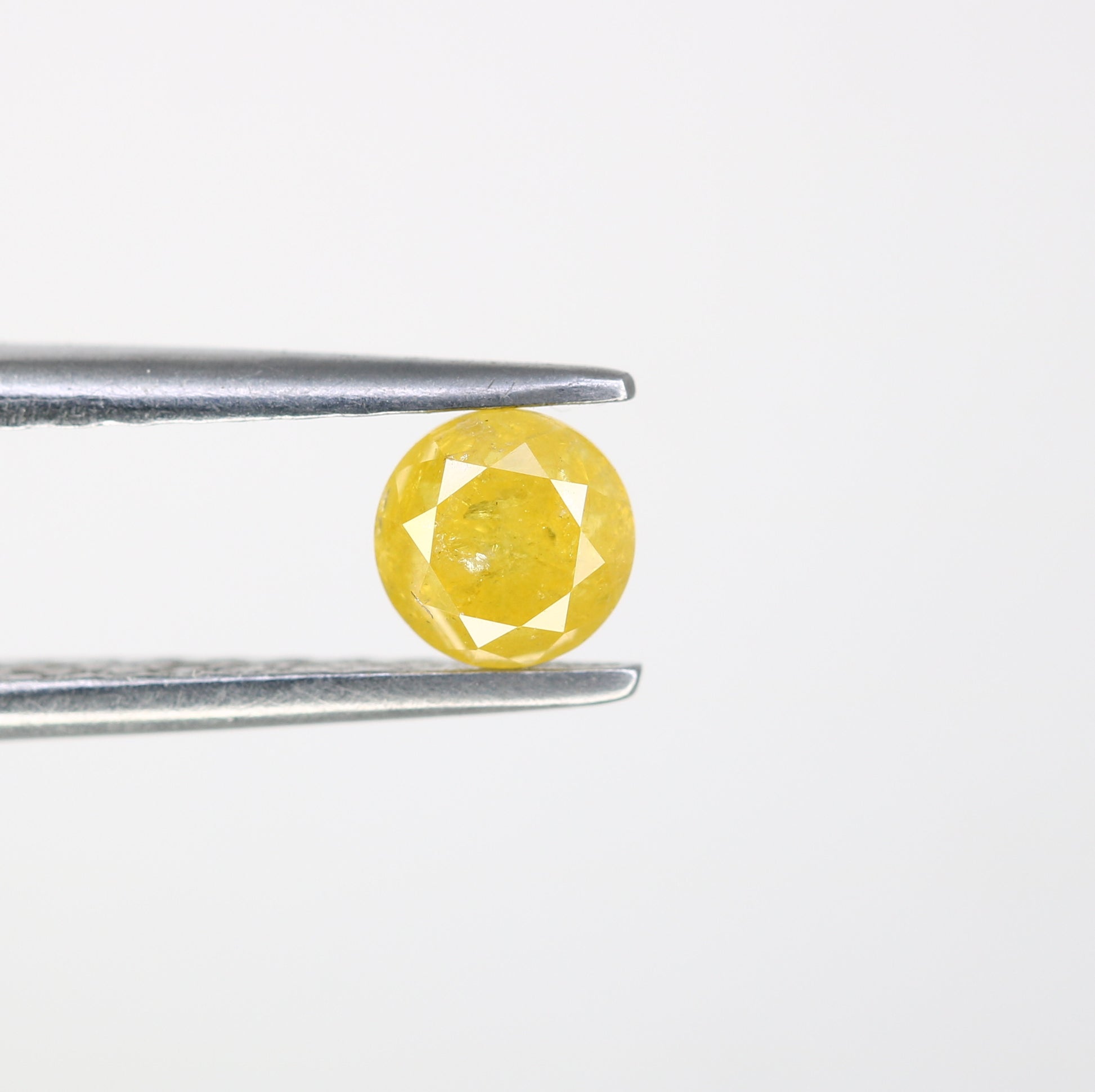 0.47 CT Round Brilliant Cut Natural Yellow Loose Diamond For Engagement Ring - JayKrishna Diamond