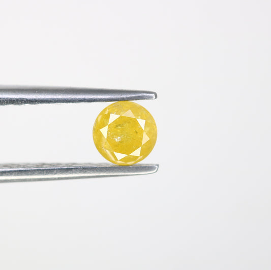 0.47 CT Round Brilliant Cut Natural Yellow Loose Diamond For Engagement Ring - JayKrishna Diamond
