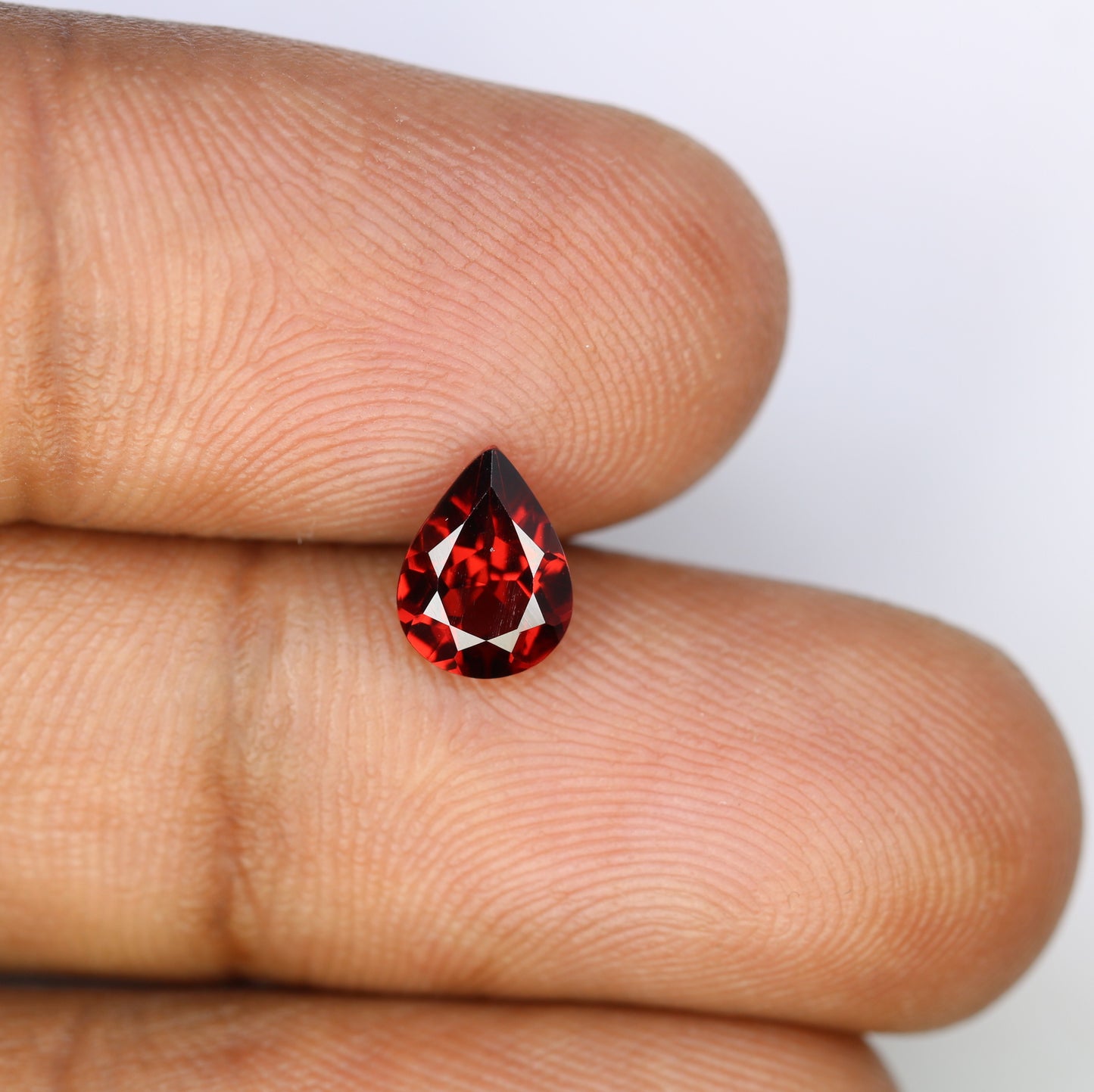 1.34 CT Red Stone Pear Shape Garnet Gemstone For Engagement Ring - JayKrishna Diamond