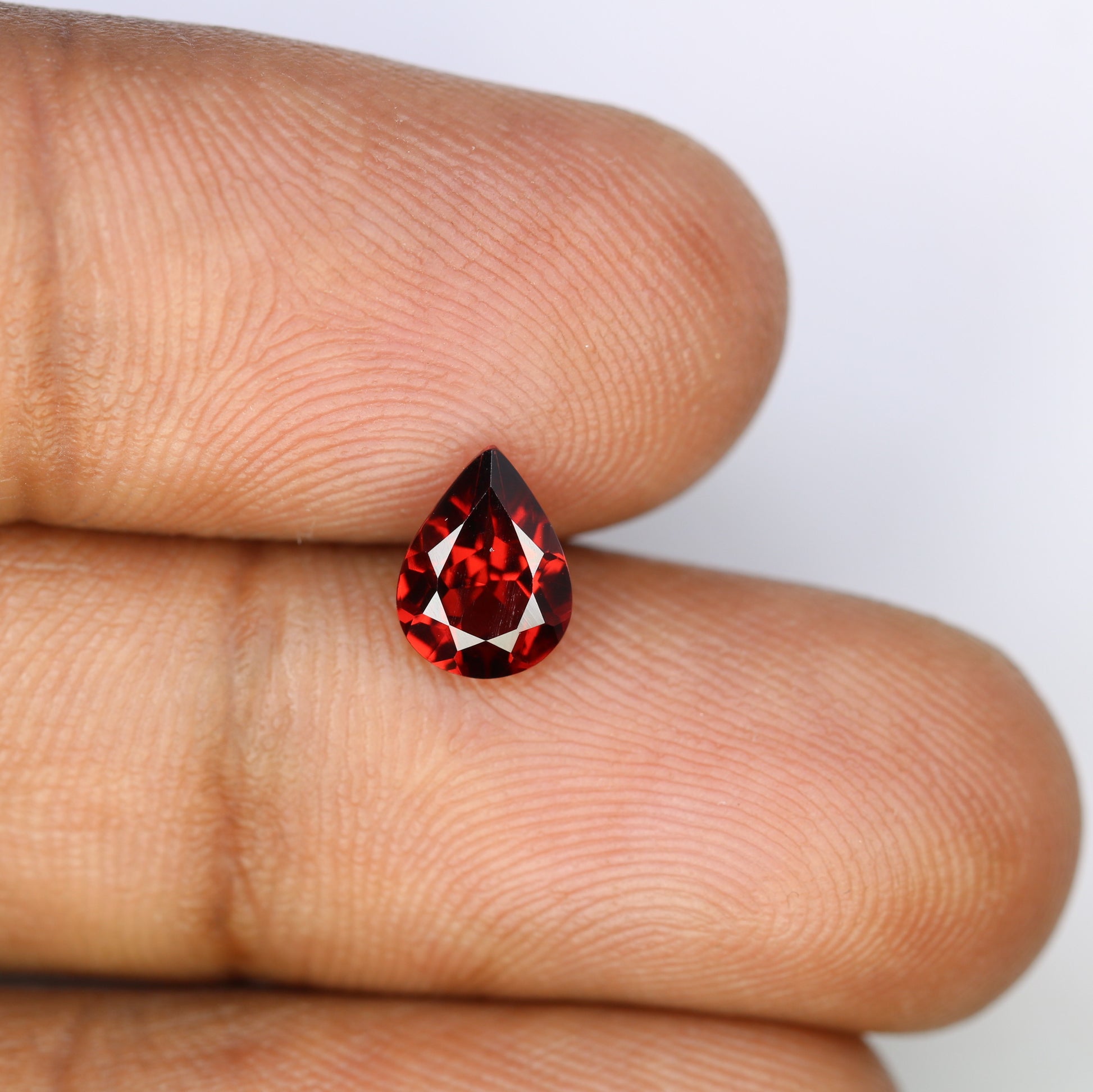 1.34 CT Red Stone Pear Shape Garnet Gemstone For Engagement Ring - JayKrishna Diamond