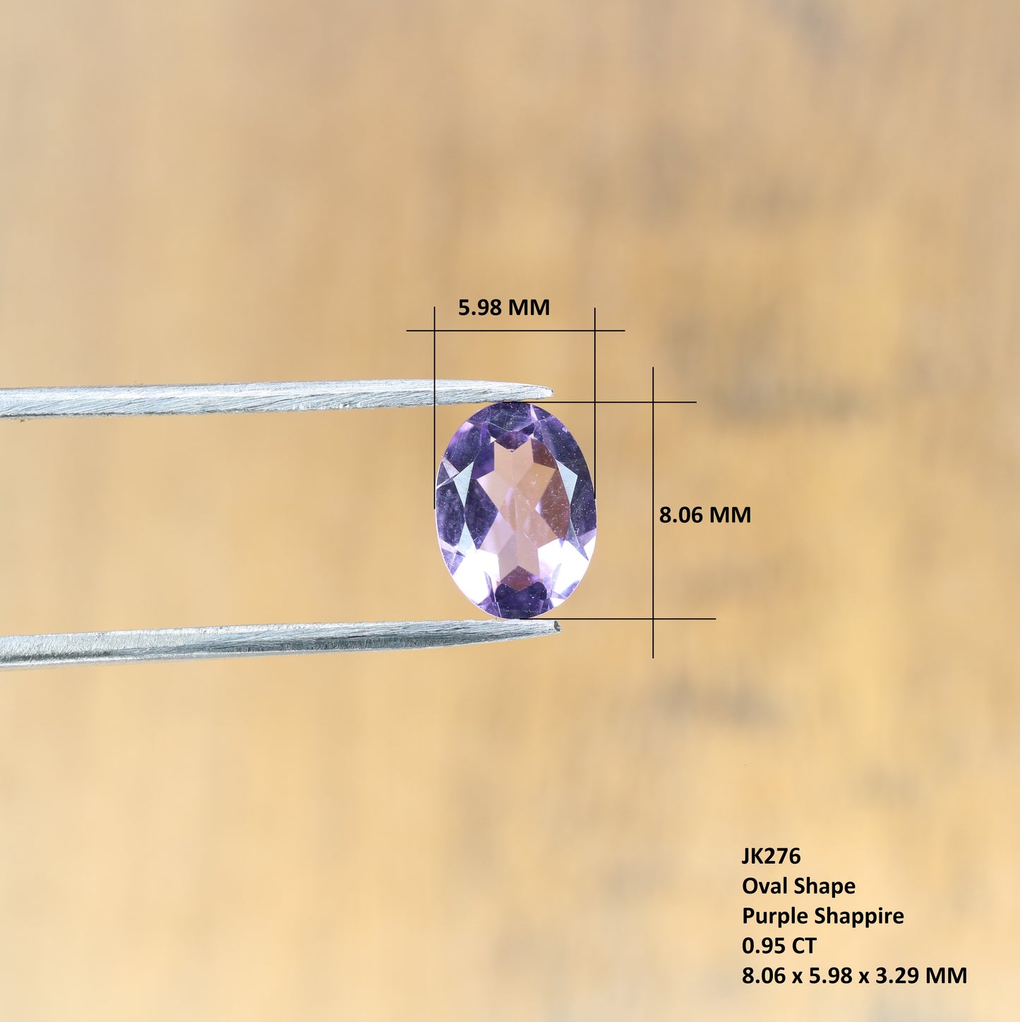 0.95 CT Purple Amethyst Loose Oval Cut Gemstone For Proposal Ring - JayKrishna Diamond