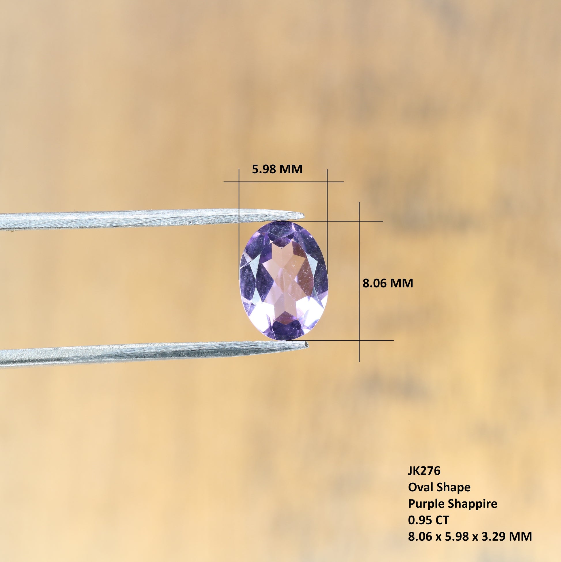 0.95 CT Purple Amethyst Loose Oval Cut Gemstone For Proposal Ring - JayKrishna Diamond