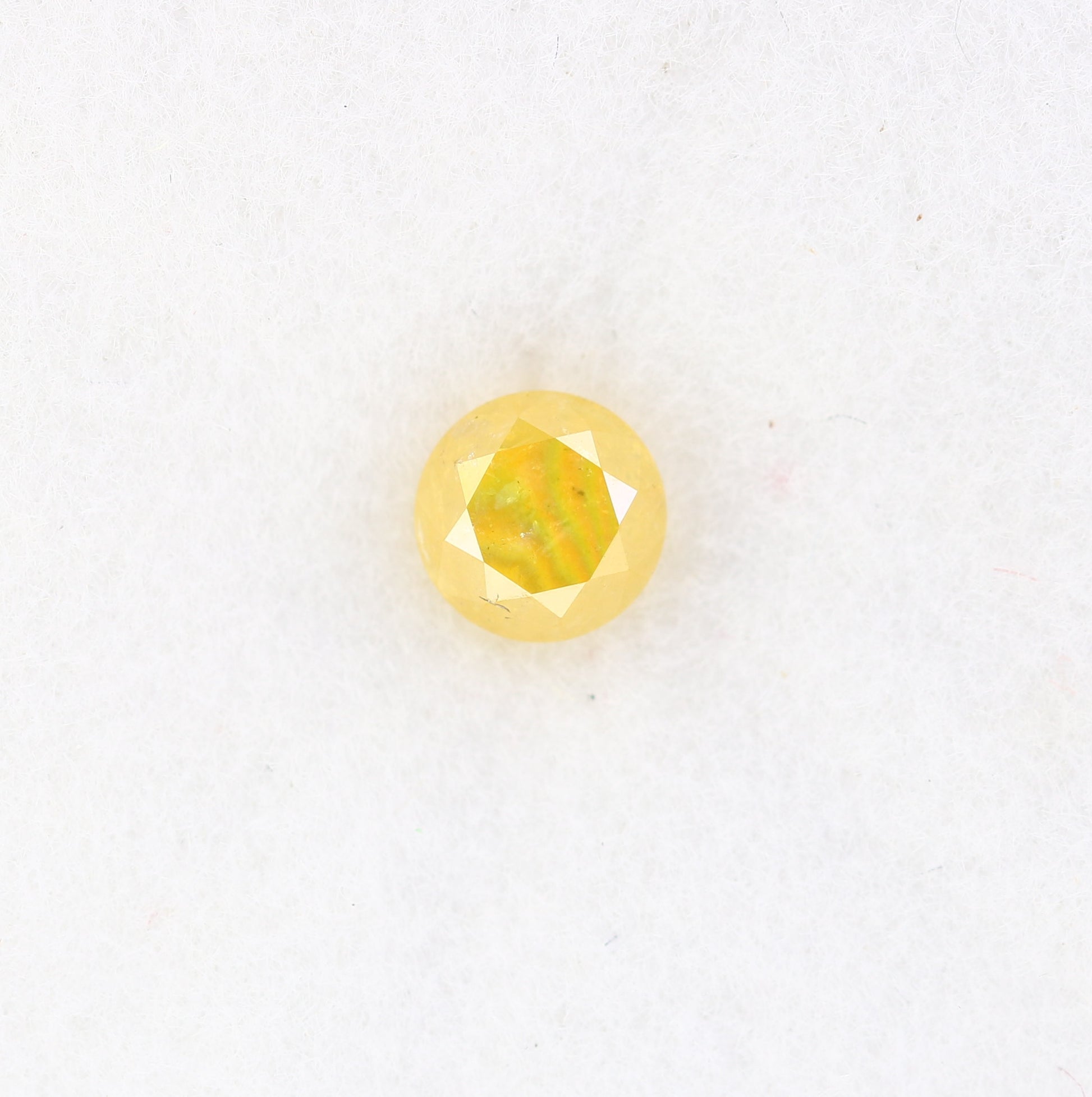 0.47 CT Round Brilliant Cut Natural Yellow Loose Diamond For Engagement Ring - JayKrishna Diamond