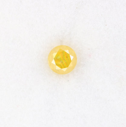 0.47 CT Round Brilliant Cut Natural Yellow Loose Diamond For Engagement Ring - JayKrishna Diamond