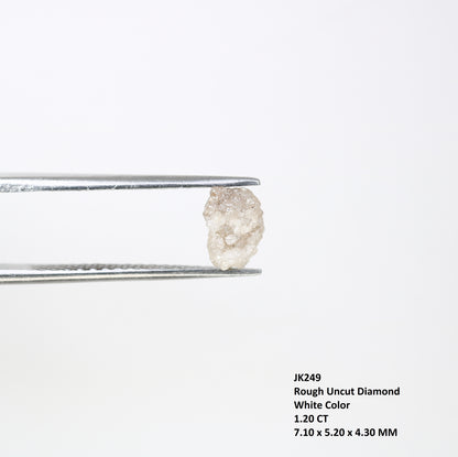 1.20 CT Rough Irregular Shape Natural White Color Raw Uncut Diamond For Wedding Ring - JayKrishna Diamond