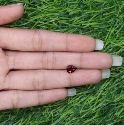1.34 CT Red Stone Pear Shape Garnet Gemstone For Engagement Ring - JayKrishna Diamond