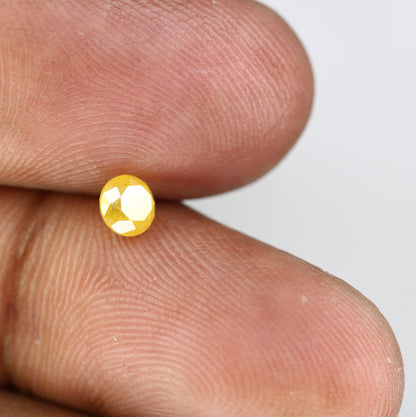 0.47 CT Round Brilliant Cut Natural Yellow Loose Diamond For Engagement Ring - JayKrishna Diamond