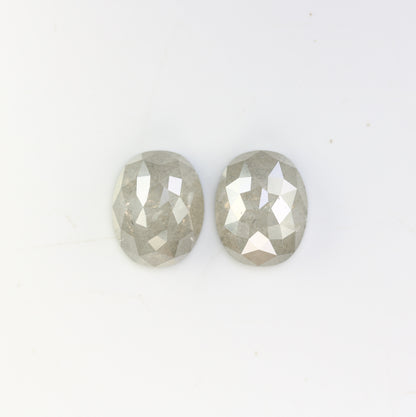 3.06 CT Oval Shape Grey Natural Loose Pair Diamond For Engagement Ring - JayKrishna Diamond