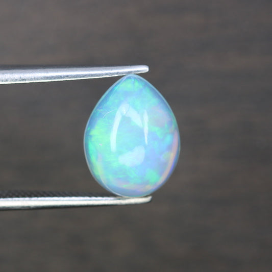 1.49 CT 10.40 x 8.00  MM Opal Gemstone Rainbow Blue Pear Shape Stone For Engagement Ring - JayKrishna Diamond