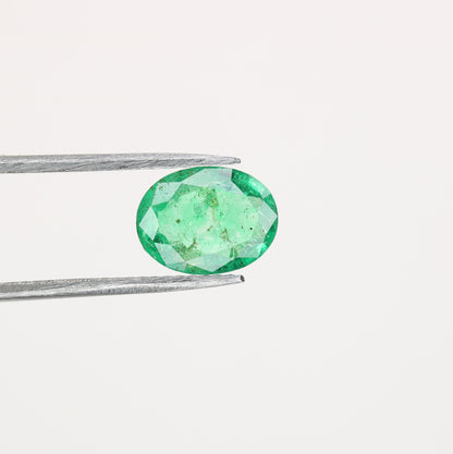 1.31 CT Green Emerald Sapphire Oval Cut Gemstone For Promise Ring - JayKrishna Diamond