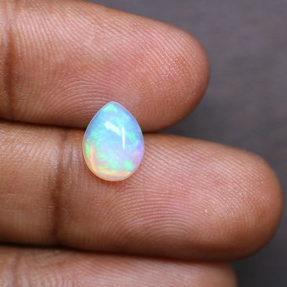 1.49 CT 10.40 x 8.00  MM Opal Gemstone Rainbow Blue Pear Shape Stone For Engagement Ring - JayKrishna Diamond