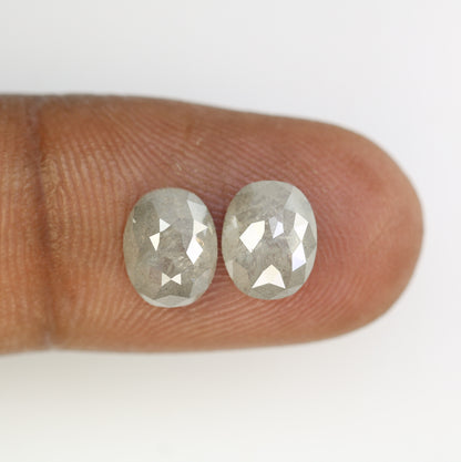3.06 CT Oval Shape Grey Natural Loose Pair Diamond For Engagement Ring - JayKrishna Diamond