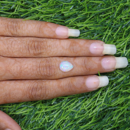 1.49 CT 10.40 x 8.00  MM Opal Gemstone Rainbow Blue Pear Shape Stone For Engagement Ring - JayKrishna Diamond