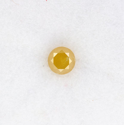 0.57 CT Natural Yellow Round Brilliant Cut Diamond – Stunning Loose Gem for Custom Engagement Rings - JayKrishna Diamond