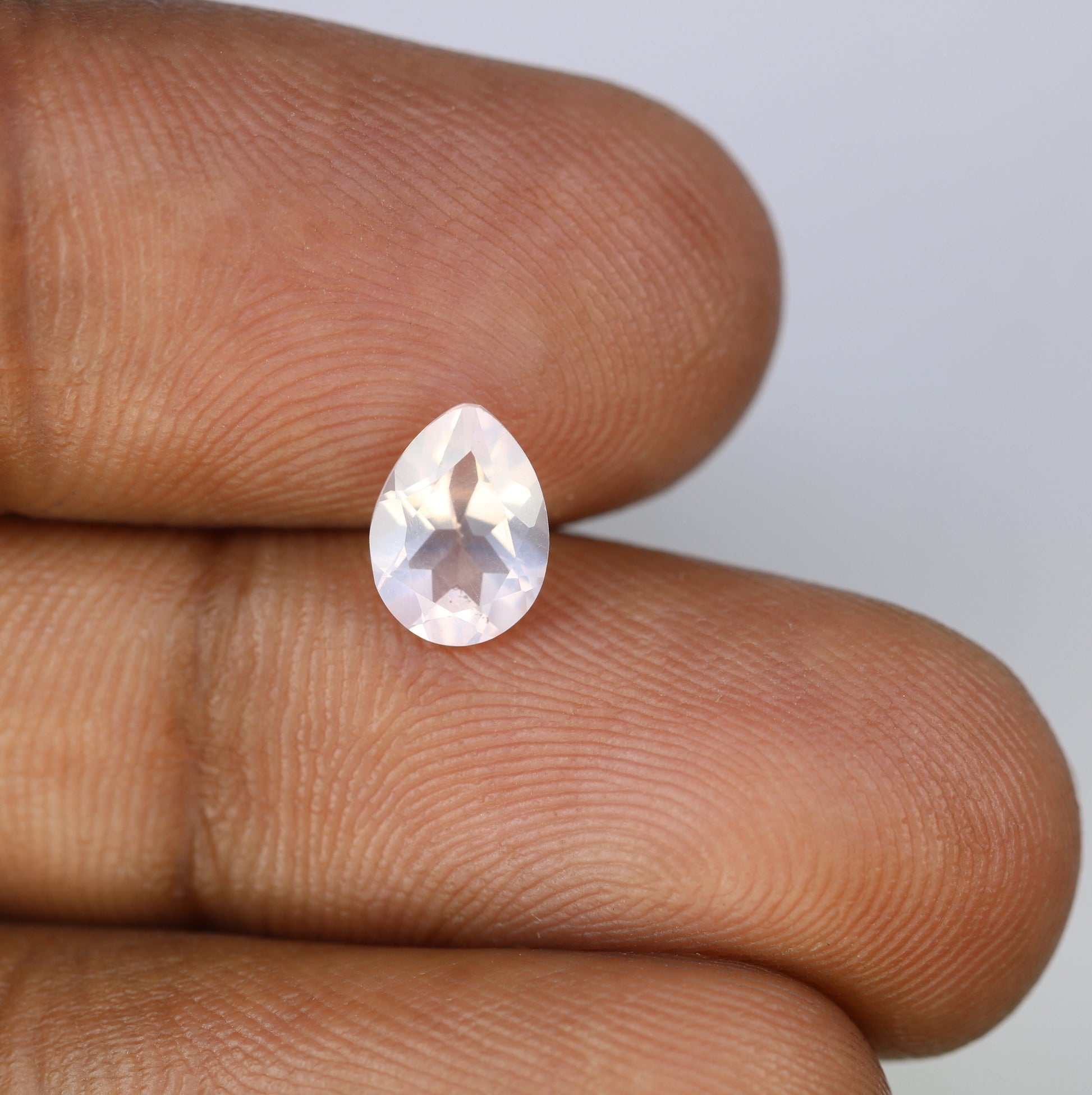 1.06 CT 8.10 MM Beautiful Pear Shape Rose Quartz Gemstone For Pendant - JayKrishna Diamond