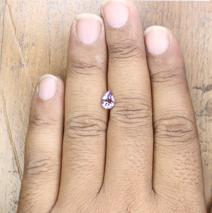 0.98 CT Natural Purple Amethyst Pear Shape Gemstone For Wedding Ring - JayKrishna Diamond
