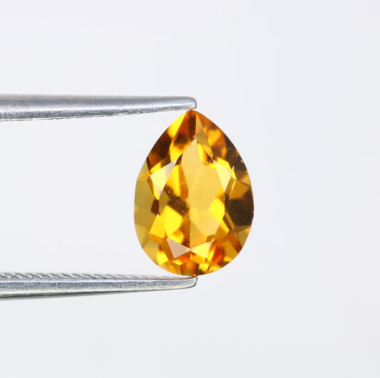 1.15 CT 8.30 MM Citrine Gemstone Pear Cut Orange Stone For Engagement Ring - JayKrishna Diamond