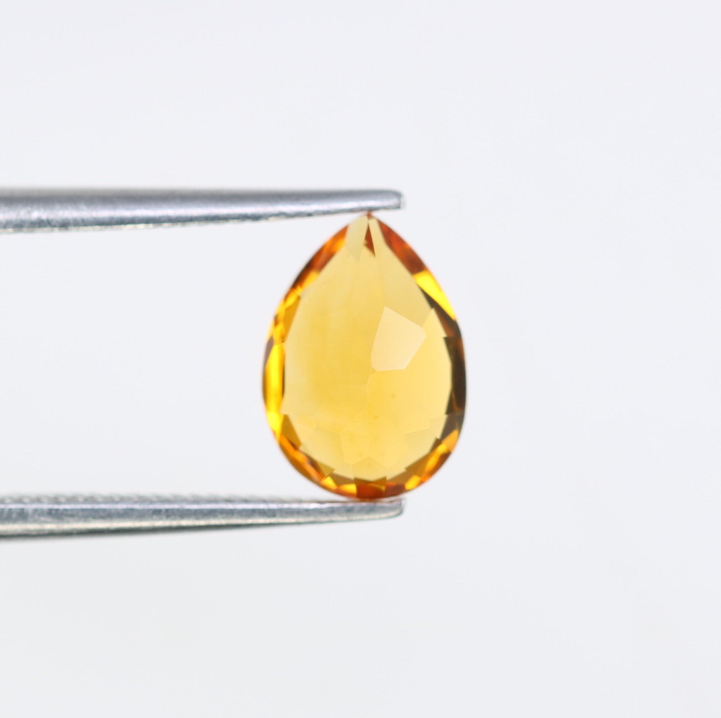 1.15 CT 8.30 MM Citrine Gemstone Pear Cut Orange Stone For Engagement Ring - JayKrishna Diamond