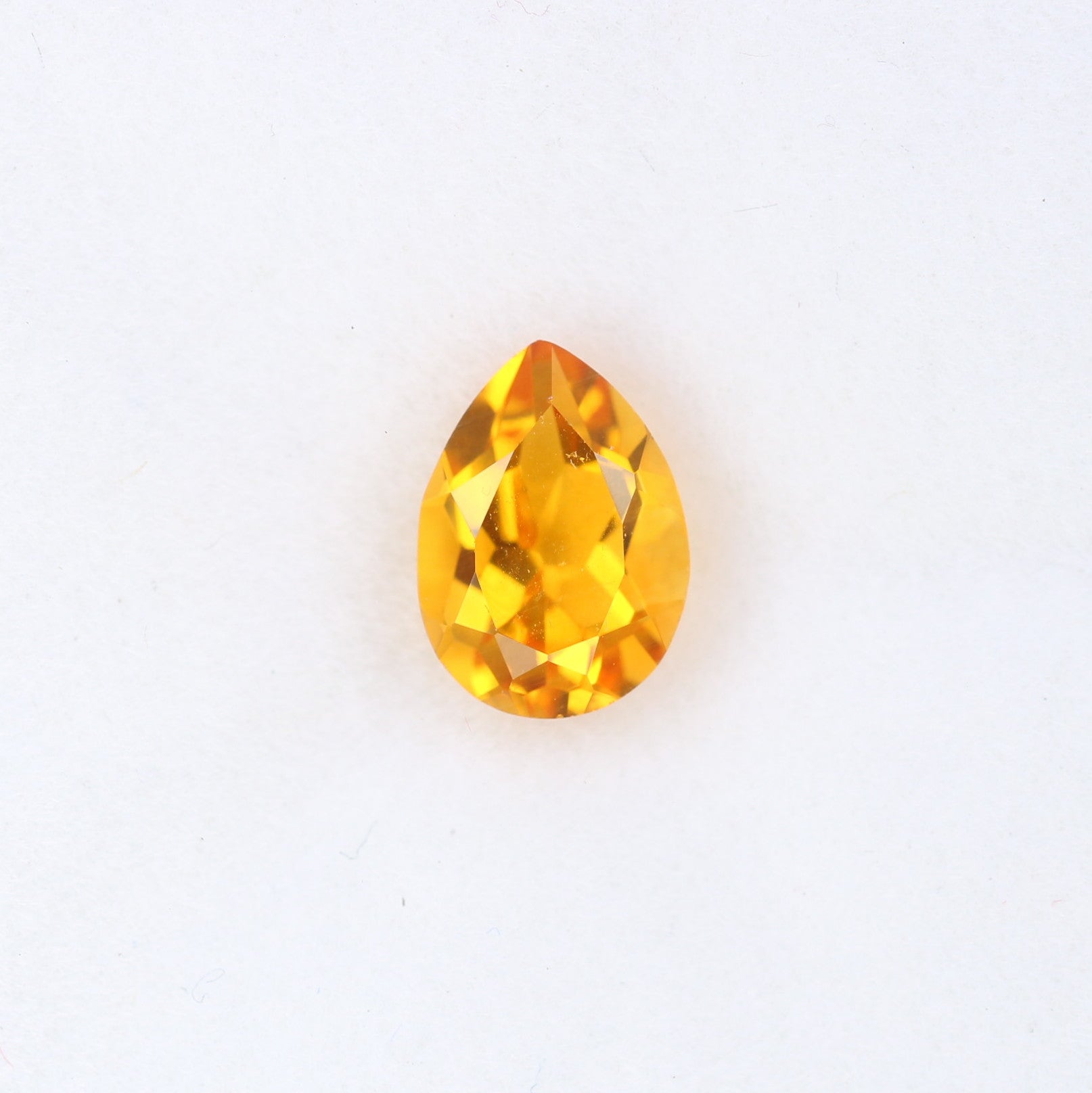 1.15 CT 8.30 MM Citrine Gemstone Pear Cut Orange Stone For Engagement Ring - JayKrishna Diamond
