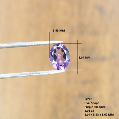 1.01 CT 8.40 MM Purple Amethyst Oval Cut Loose Gemstone For Engagement Ring - JayKrishna Diamond