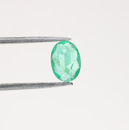 0.81 CT Green Emerald Oval Shape Loose Natural Gemstone For Wedding Ring - JayKrishna Diamond