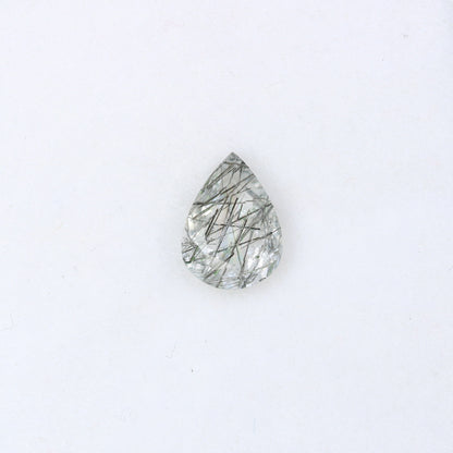 0.86 CT 8.00 MM Pear Shape Black Rutile Natural Gemstone For Engagement Ring - JayKrishna Diamond