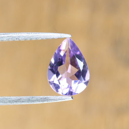 0.85 CT Loose Pear Cut Purple Amethyst Gemstone For Proposal Ring - JayKrishna Diamond
