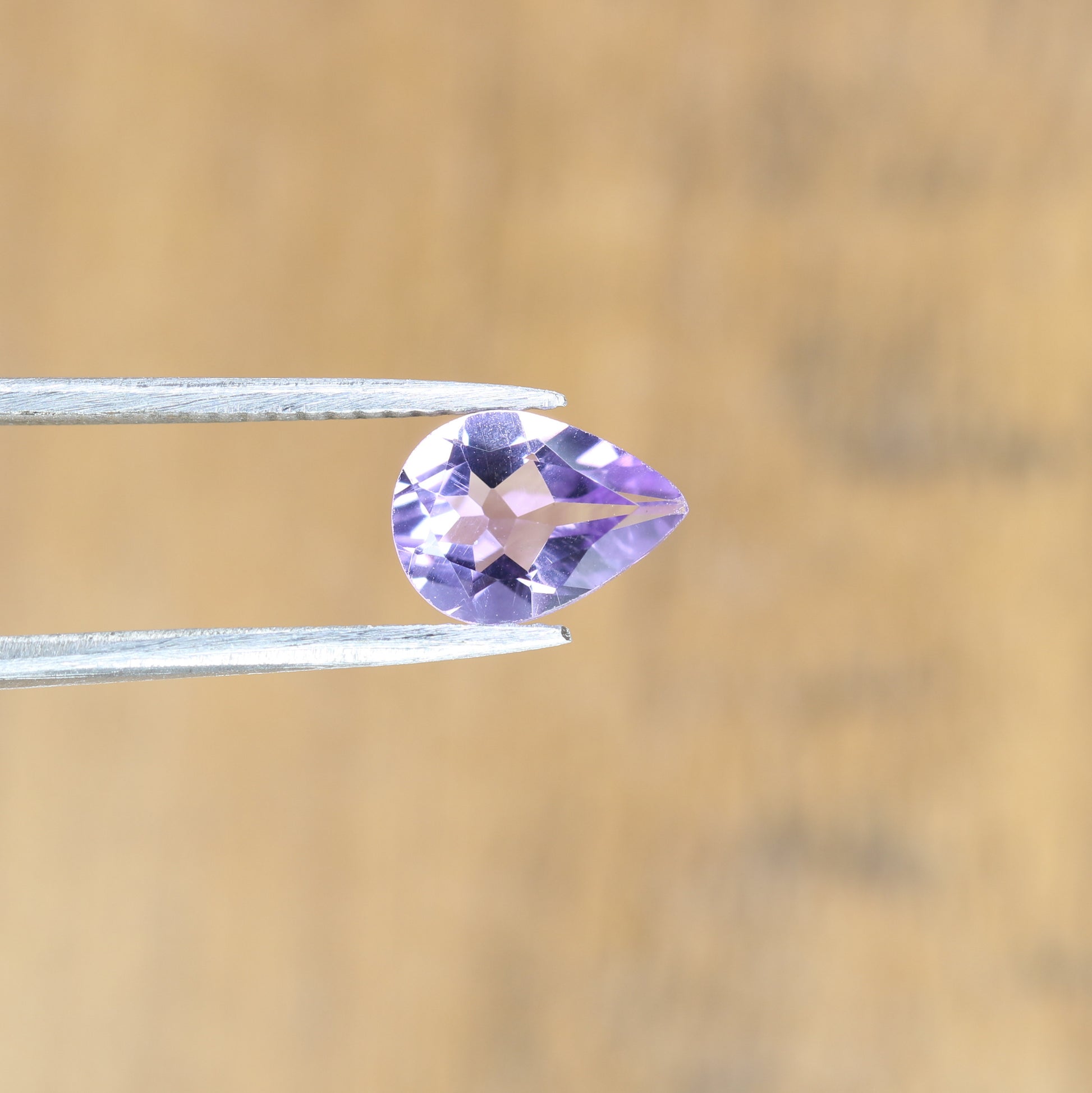 0.85 CT Loose Pear Cut Purple Amethyst Gemstone For Proposal Ring - JayKrishna Diamond