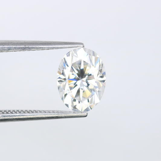 1.44 CT Moissanite Gemstone Oval Cut White Gemstone For Engagement Ring - JayKrishna Diamond