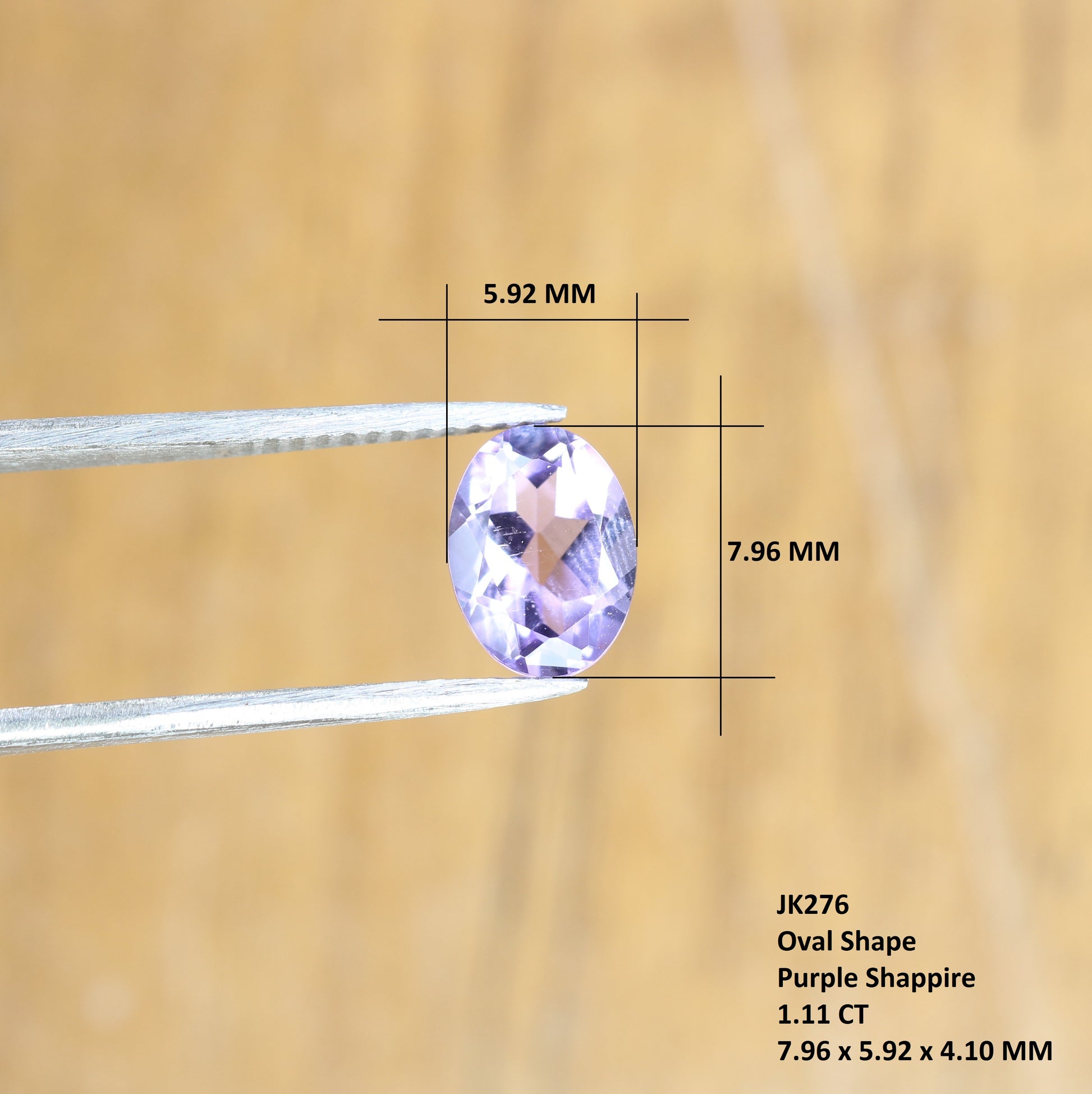 1.11 CT Purple Amethyst Loose Oval Shape Galaxy Natural Gemstone For Engagement Ring - JayKrishna Diamond
