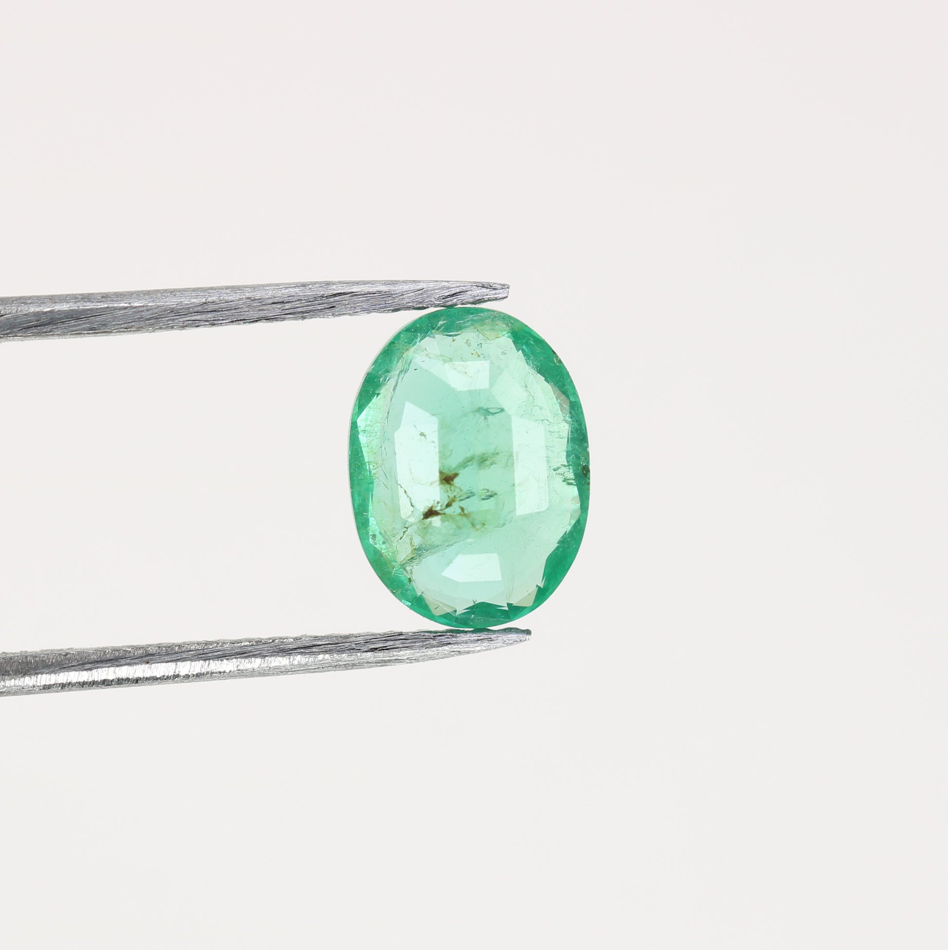 1.40 CT 8.88 MM Green Emerald Oval Cut Galaxy Loose Gemstone For Proposal Ring - JayKrishna Diamond