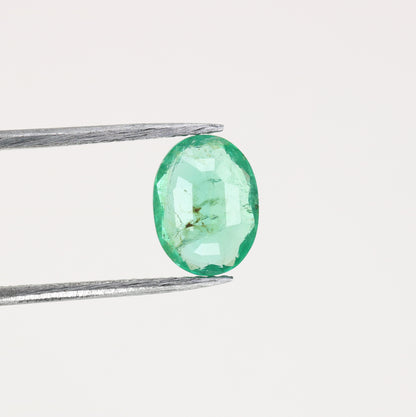 1.40 CT 8.88 MM Green Emerald Oval Cut Galaxy Loose Gemstone For Proposal Ring - JayKrishna Diamond