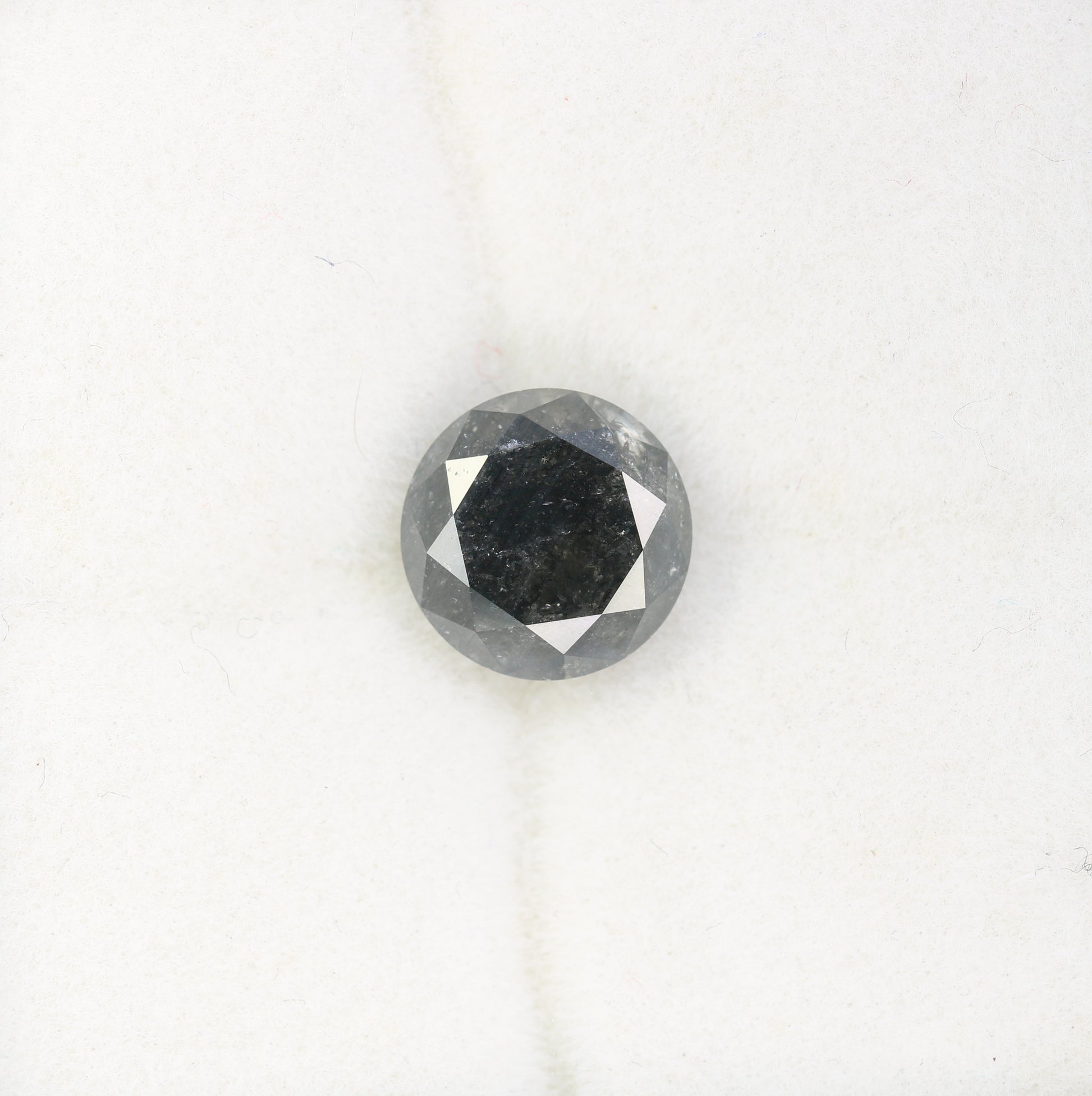 2.30 Carat Salt And Pepper Loose Round Brilliant Cut Diamond For Galaxy Ring - JayKrishna Diamond