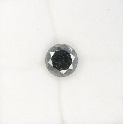 2.30 Carat Salt And Pepper Loose Round Brilliant Cut Diamond For Galaxy Ring - JayKrishna Diamond